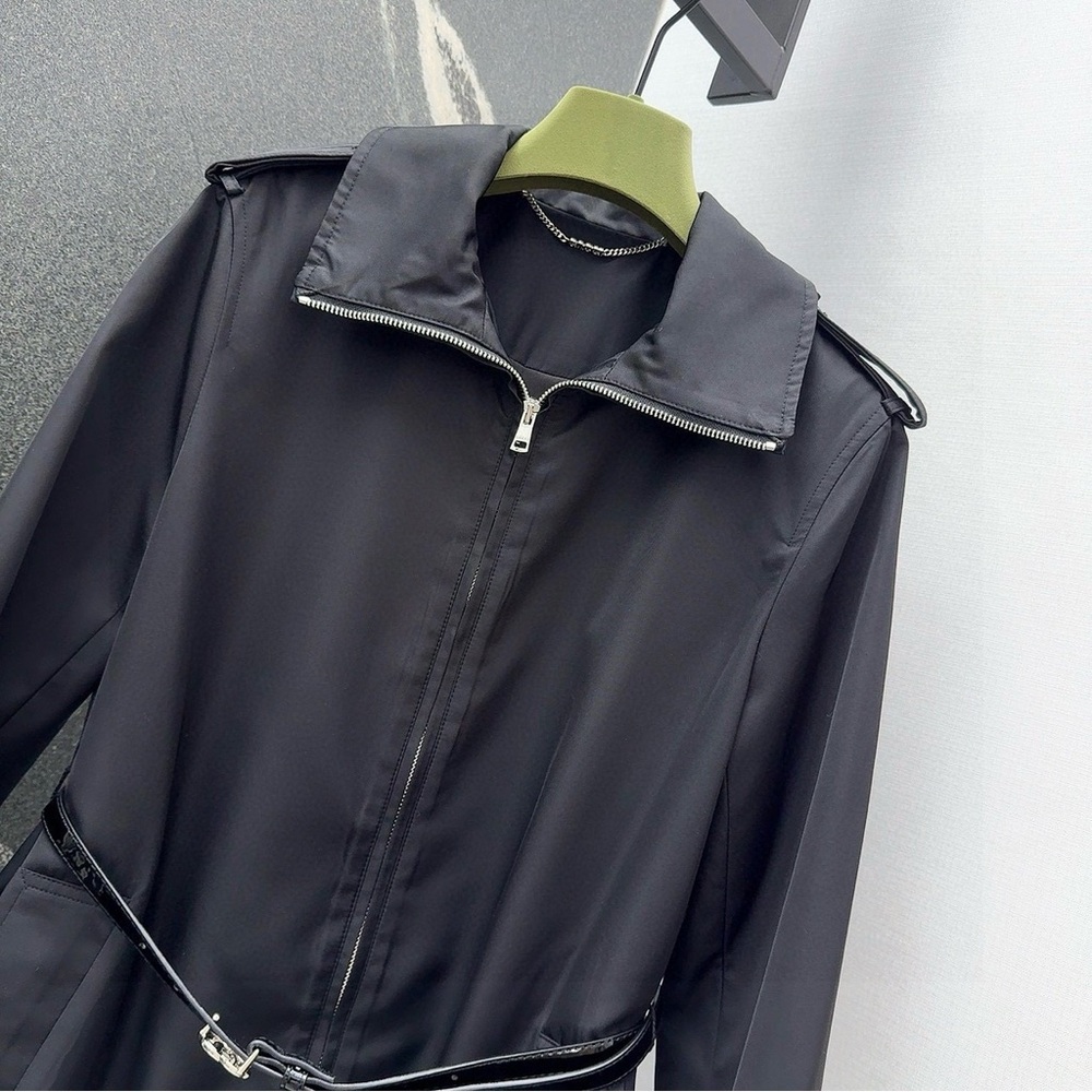 Gucci Women’s Black Belted Coat View 2